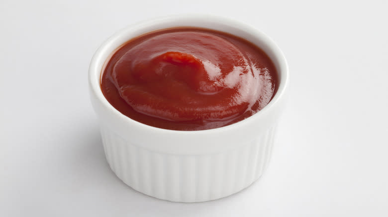 Ketchup in ramekin