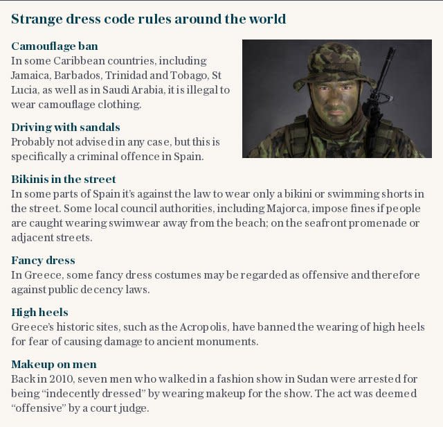 Strange dress code rules around the world |