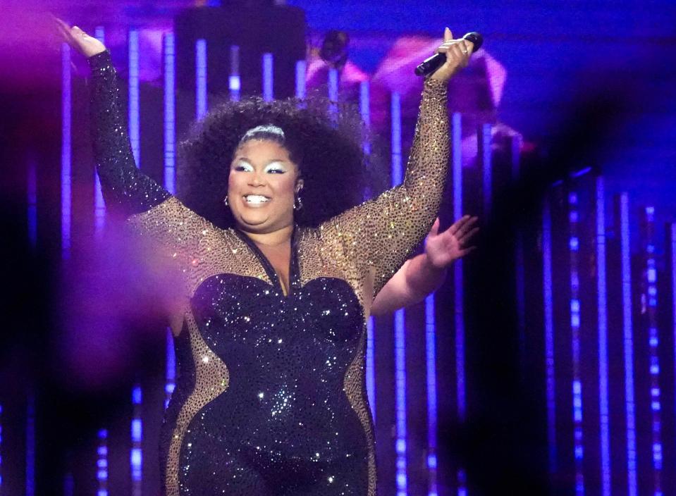 Lizzo performs Tuesday, May 16, 2023, at Fiserv Forum in Milwaukee.