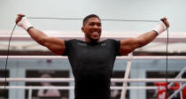 Boxing - Anthony Joshua Media Work Out - Sheffield, Britain - October 17, 2017 Anthony Joshua during the work out Action Images via Reuters/Matthew Childs