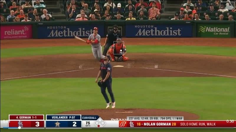 韋蘭德（Justin Verlander）本季第2次單場挨3轟。（圖／翻攝自MLB官網）