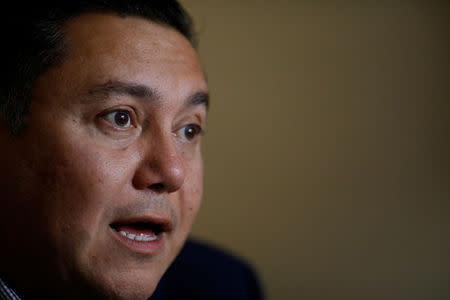 Venezuelan evangelical pastor and presidential pre-candidate Javier Bertucci speaks during an interview with Reuters in Caracas, Venezuela February 21, 2018. REUTERS/Marco Bello