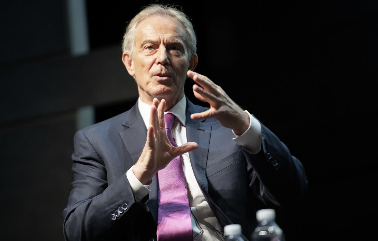 Former British Prime Minister Tony Blair will warn against populism (Keld Navntoft/Ritzau Scanpix via AP)