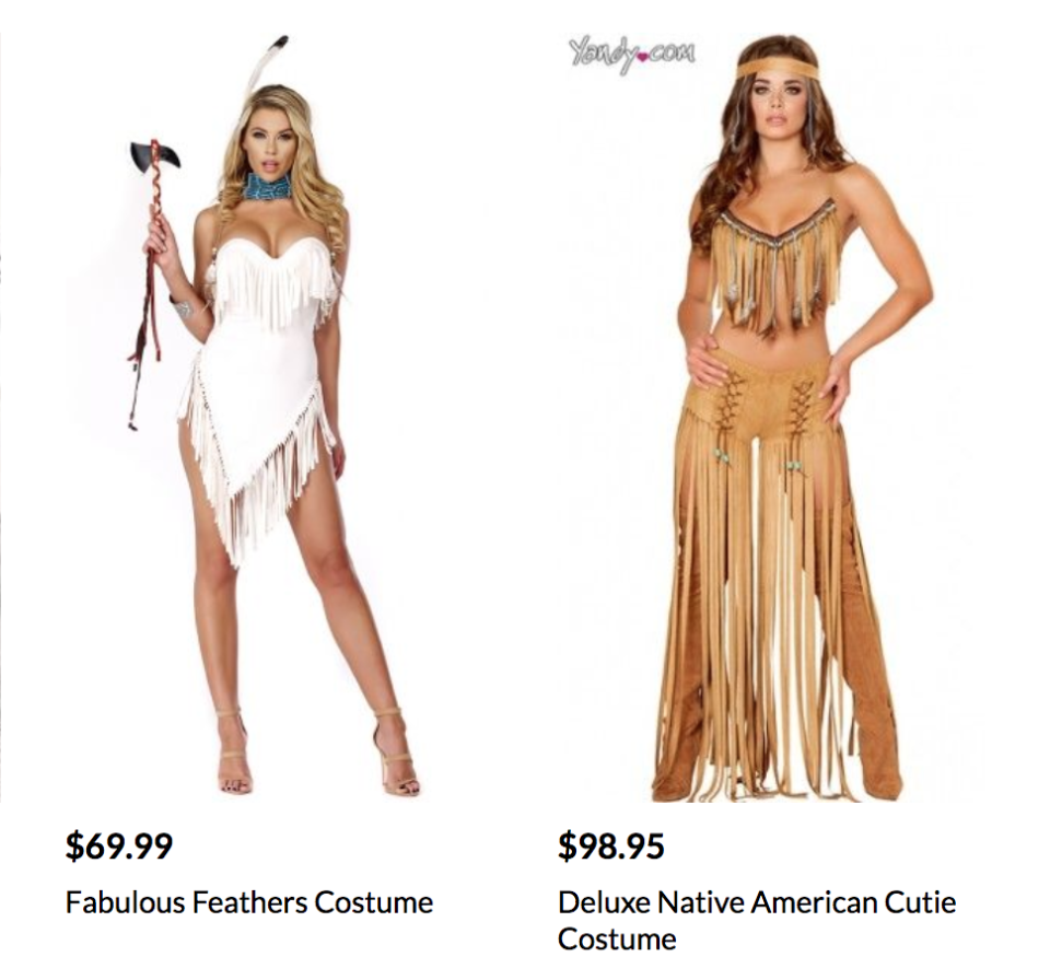 #CancelYandy tweets call for the brand to pull its “sexy Native American” costumes. (Photo: Yandy.com)