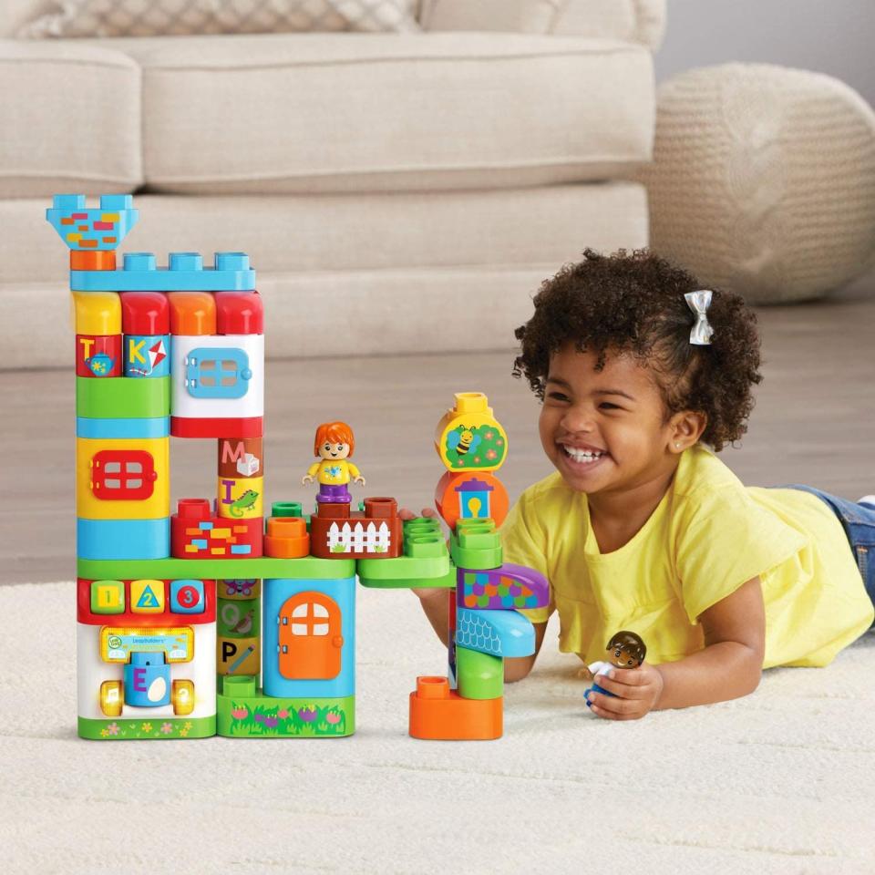 <p><strong>LeapFrog</strong></p><p>walmart.com</p><p><strong>$37.72</strong></p><p>These building blocks let the imagination flow, but there's a bonus: If you insert certain blocks into certain positions, <strong>they make different sounds</strong> like, "You found the 'A!'" <em>Ages 18 months+</em></p>