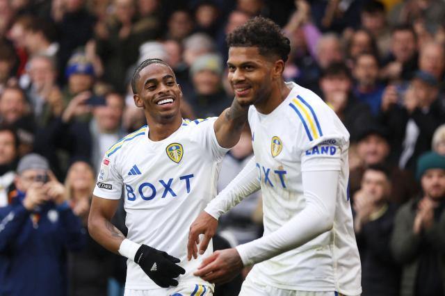 Georginio Rutter of Leeds United celebrates after scoring the team's  News Photo - Getty Images