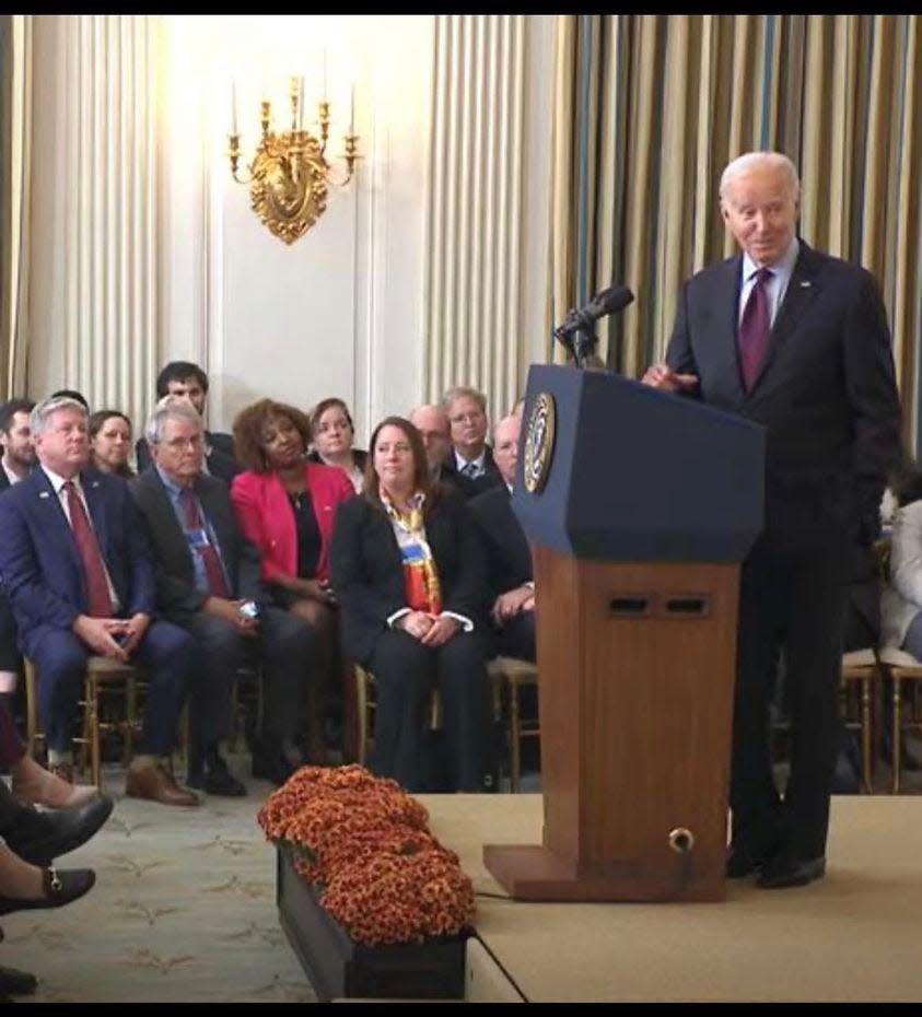 Certified financial planner Dan Moisand of Melbourne on meeting President Joe Biden: "He shook my hand and had a similar interaction with a few others on his way out. The whole thing took maybe 15 minutes. Surreal."