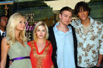 Paris Hilton , Elisha Cuthbert , Chad Michael Murray and Jared Padalecki at Kitson in Beverly Hills for Warner Bros. Pictures' House of Wax