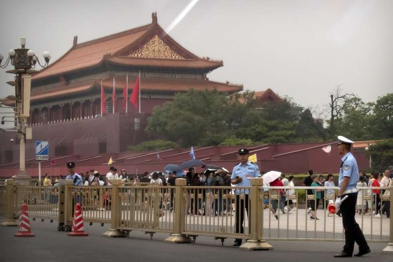 2019年6月4日，中國北京天安門廣場（AP）