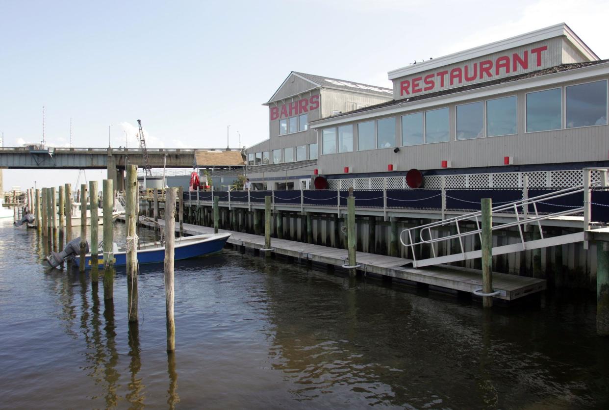 A scene for the new Bob Dylan movie "A Complete Unknown" is taking place at Bahr’s Landing, the Highlands restaurant on the Shrewsbury River.