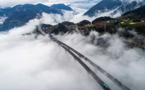 The Sidu River Bridge is the world's highest - Credit: Getty