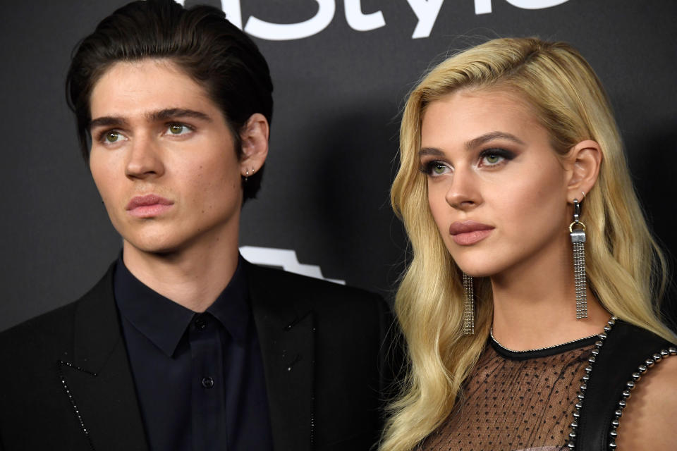 BEVERLY HILLS, CA - JANUARY 08:  Actors Will Peltz (L) and Nicola Peltz attend the 18th Annual Post-Golden Globes Party hosted by Warner Bros. Pictures and InStyle at The Beverly Hilton Hotel on January 8, 2017 in Beverly Hills, California.  (Photo by Frazer Harrison/Getty Images)