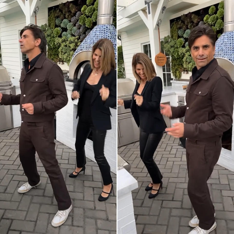 John Stamos and Lori Loughlin Reunite, Nail 'Beckham' Dance Trend: 'How'd We Do'