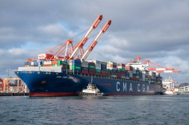 Many seafarers spend three months at a time on cargo ships like this one, but some can spend nine months aboard a vessel. That time onboard ship has been stretched out even further for some during the pandemic. 