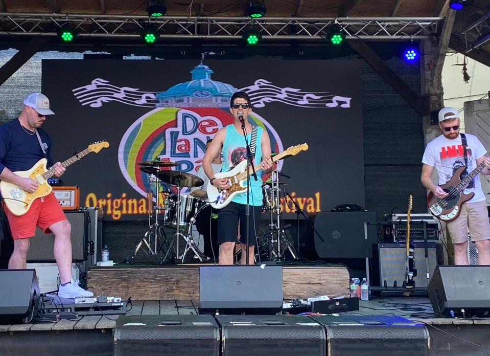 Carrabelle, a band from Volusia County, performs at the 2022 Delandapalooza Original Music Festival in DeLand. On Saturday, this year's festival will showcase more than 130 acts on 20 stages in downtown DeLand.