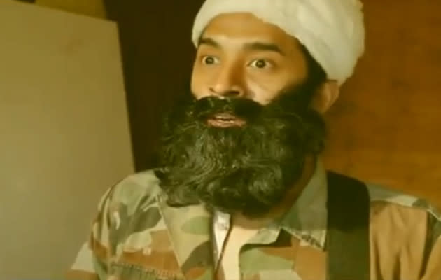 Kamil Haque plays a terrorist in a comedy video. (YouTube video)