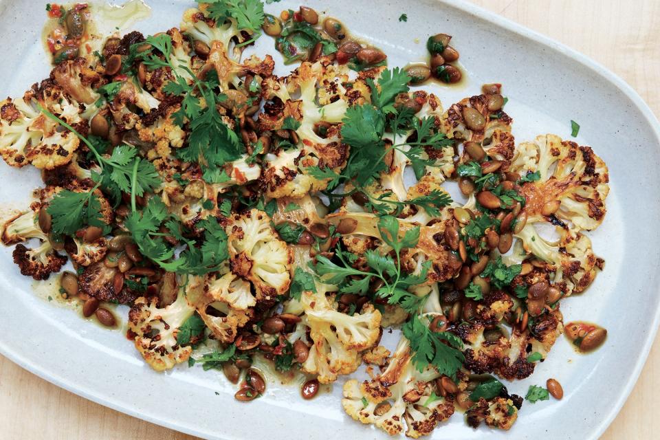 Cauliflower With Pumpkin Seeds, Brown Butter, and Lime