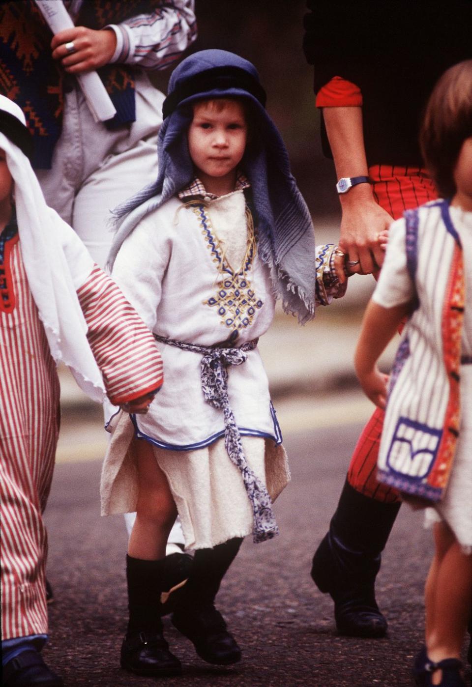 <p>Prince Harry dressed as a Shepherd for his school's Christmas play.</p>