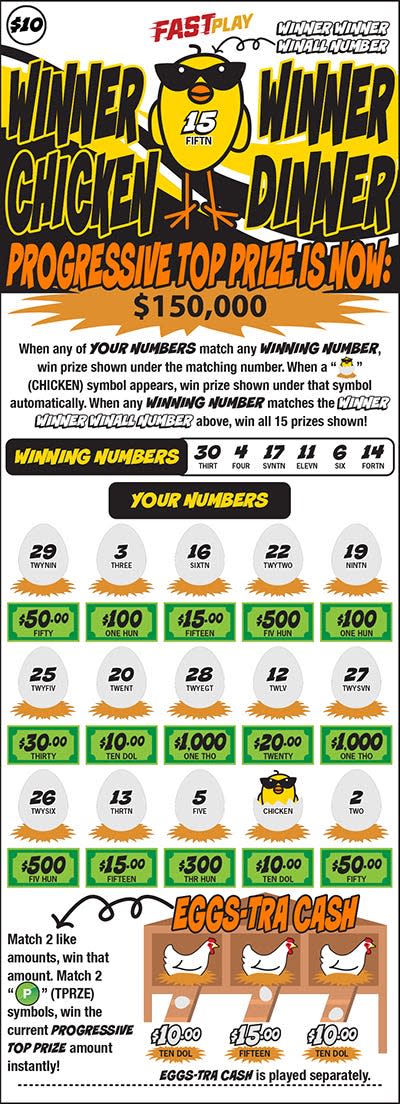 A 'Winner Winner Chicken Dinner" progressive Pennsylvania Lottery ticket worth $451,760 was sold at a 7-11 in Southampton on Saturday, Jan. 6.
