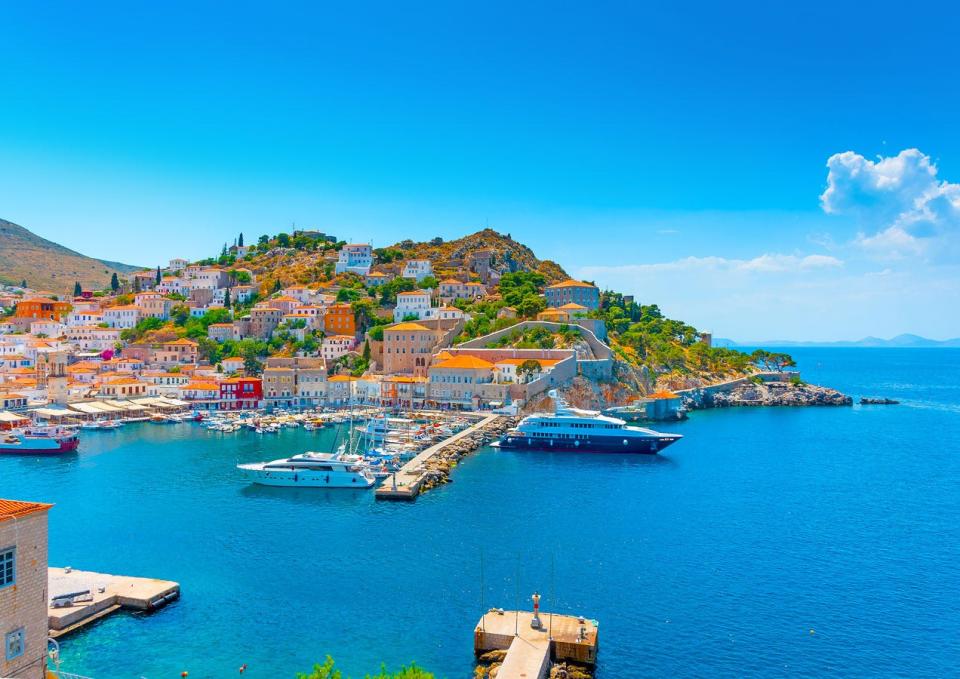 A port in Hydra, Greece.