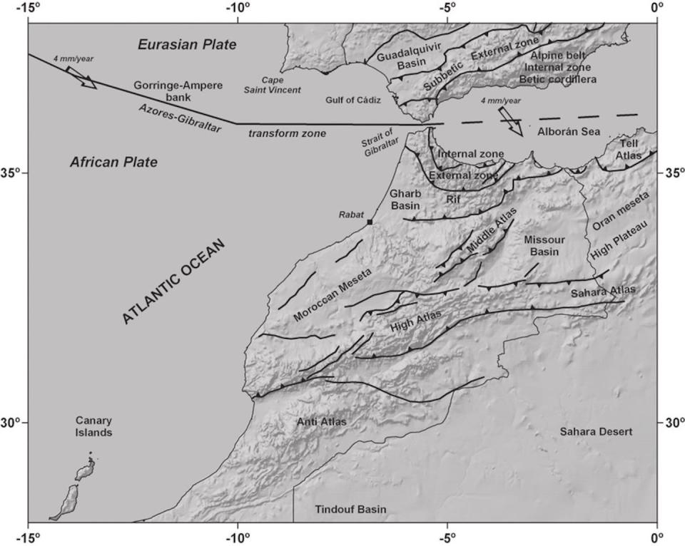 Tectónica de Marruecos.