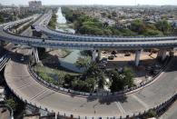 A view of almost empty roads during a 21-day nationwide lockdown to limit the spreading of the coronavirus disease (COVID-19), in Kolkata