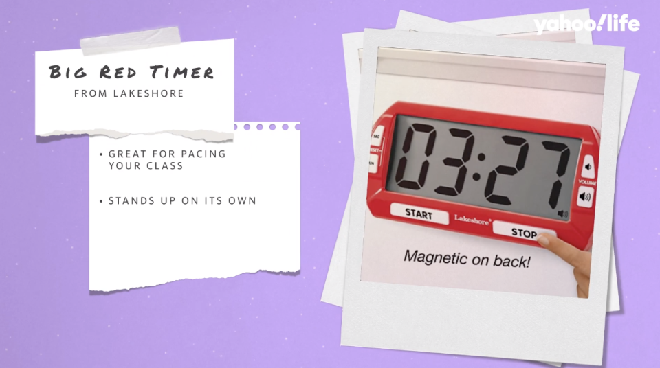 Keep one in the front of the classroom for timed activities. (Photo: Yahoo Life)