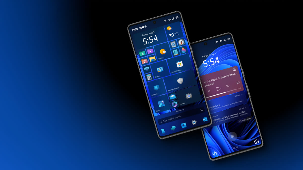  Windows 11 Mobile design concept. 