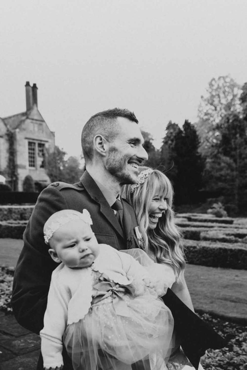 Owen and Laura with Luna at their wedding in May 2021. PA REAL LIFE – MONTANA LEE – @LAKESANDLIGHTPHOTOGRAPHY