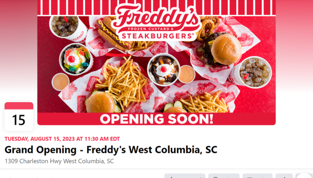 Freddy's Frozen Custard & Steakburgers opening in Lexington, SC