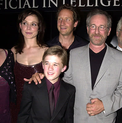 Frances O'Connor , Haley Joel Osment , Sam Robards and Steven Spielberg at the New York premiere of Warner Brothers' A.I.: Artificial Intelligence