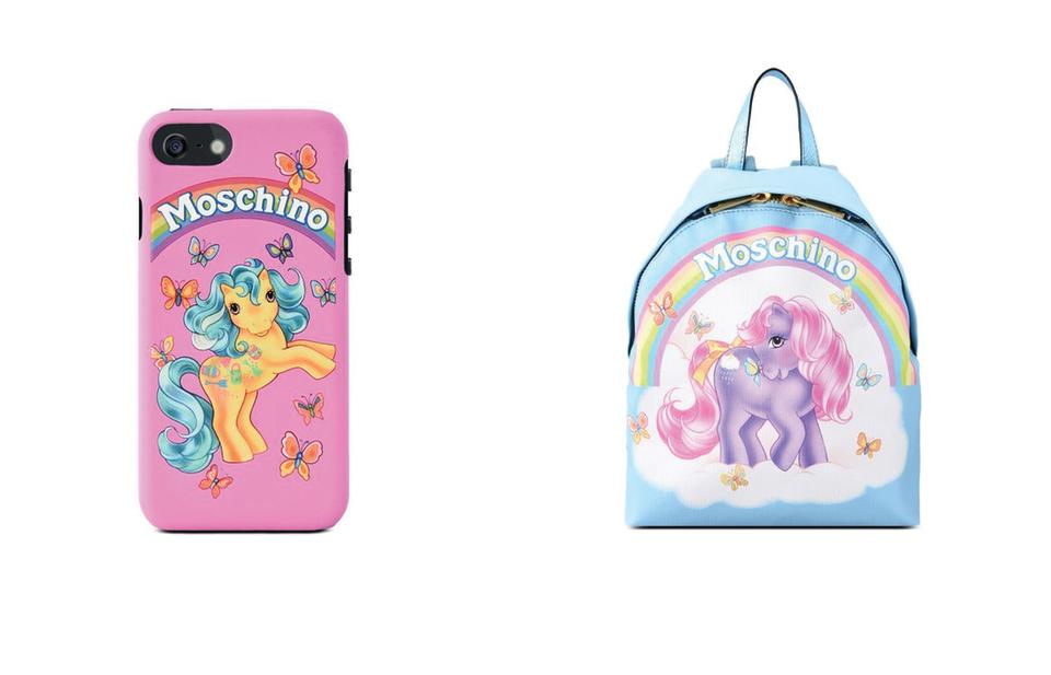 Accessories from the Moschino My Little Pony collection include a $75 iPhone case and a $695 backpack. (Photo: Moschino)