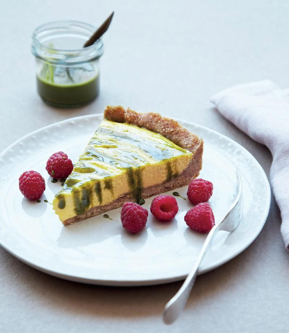 Green Tea and Mango Cheesecake