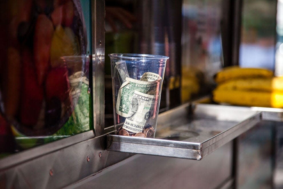 Tip jars have become an increasingly common sight