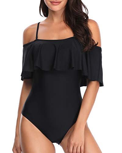 Black Off Shoulder One Piece