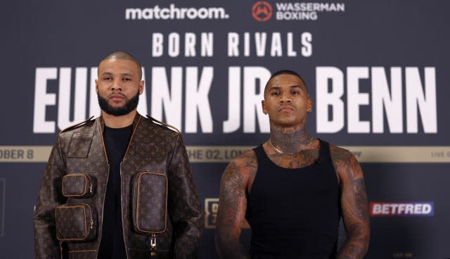 Conor Benn, right, and Chris Eubank Jr had been scheduled to fight in October 