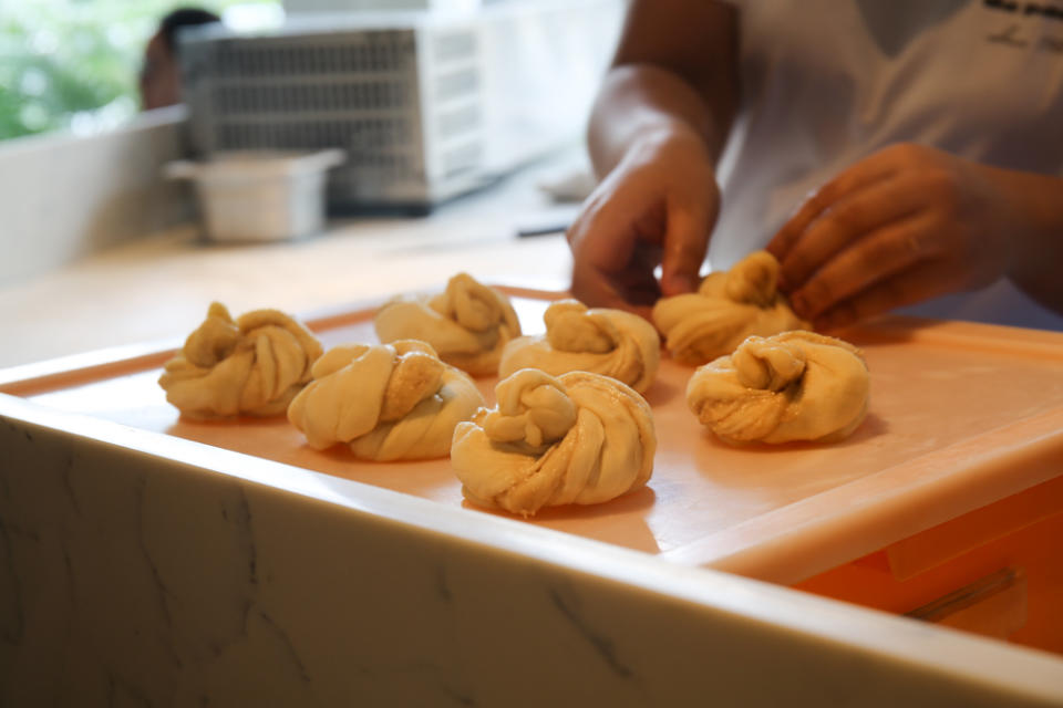 image of da paolo's bread being shaped