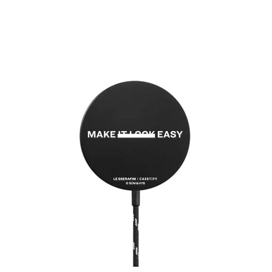 black le sserafim x casetify wireless charger