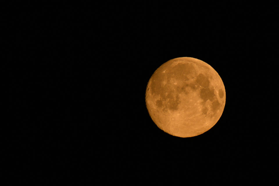 April 2020 pink supermoon over Krakow