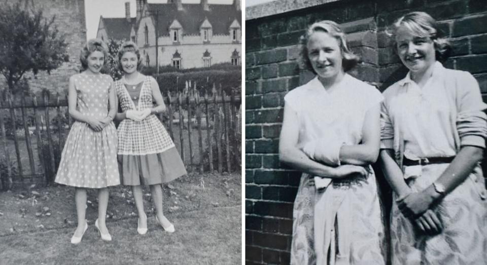 Photos of the twins pictured together aged 19 (left) and 15 (right). (SWNS)