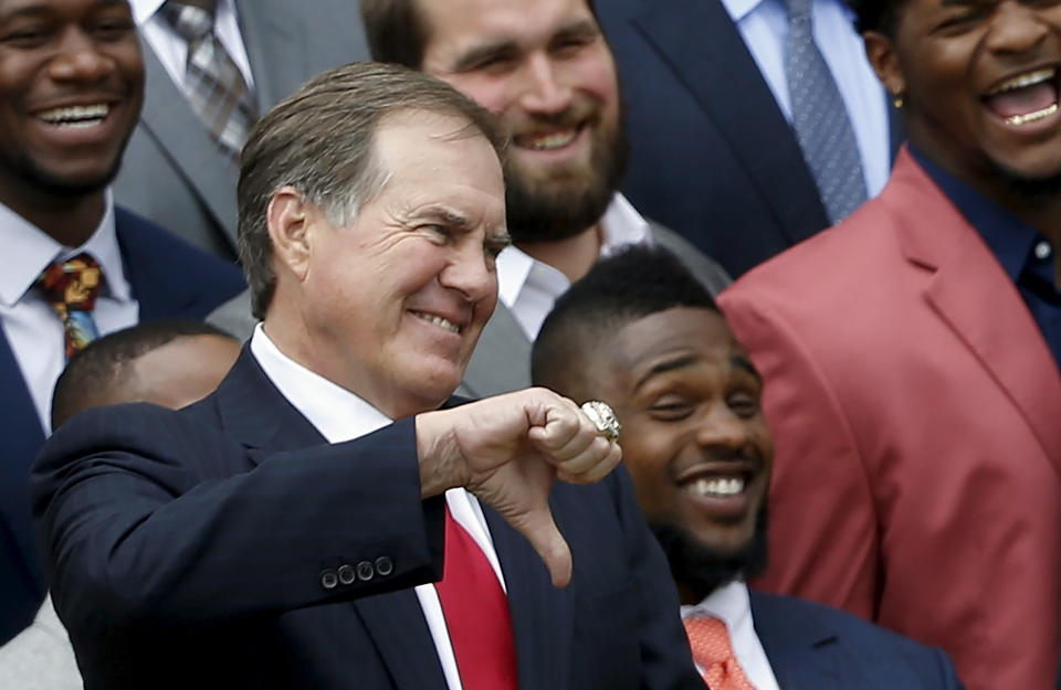 Bill Belichick's decision to decline Donald Trump's invitation to receive the Presidential Medal of Freedom is significant on several fronts. (REUTERS/Jonathan Ernst)