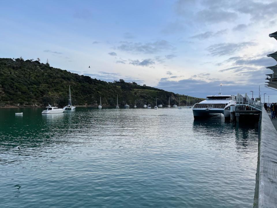 The ferry station in the Waiheke Island terminal.