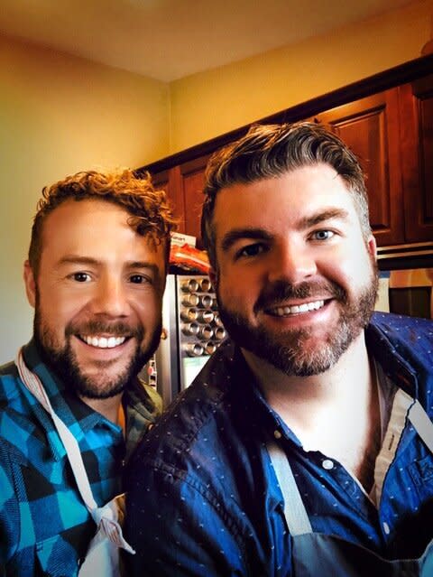 On the weekends, you can find Russell Buhr (right) in the kitchen cooking or baking for Will Murtaugh (left). (Photo: Courtesy of Will Murtaugh )