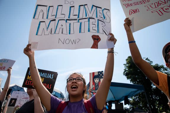 A Washington D.C. protestor.