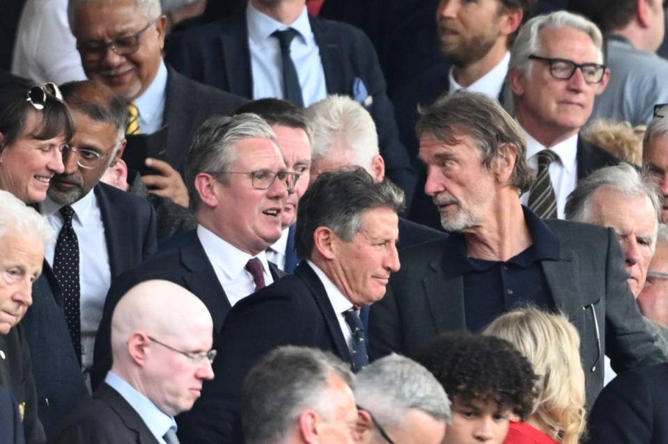 Sir Jim Ratcliffe was at Old Trafford along with Sir Keir Starmer  (Getty Images)