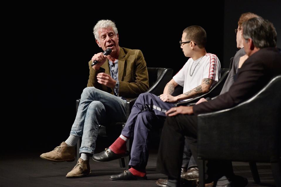 <em>El célebre chef y estrella de TV Anthony Bourdain durante la presentación de su documental ‘Wasted!’, que aborda el tema de. enorme desperdicio de alimentos. (Getty Images)</em>