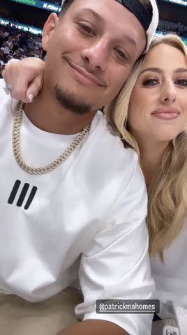 <p>Brittany Mahomes/Instagram</p> Brittany posted a joint selfie with her husband Patrick at the game