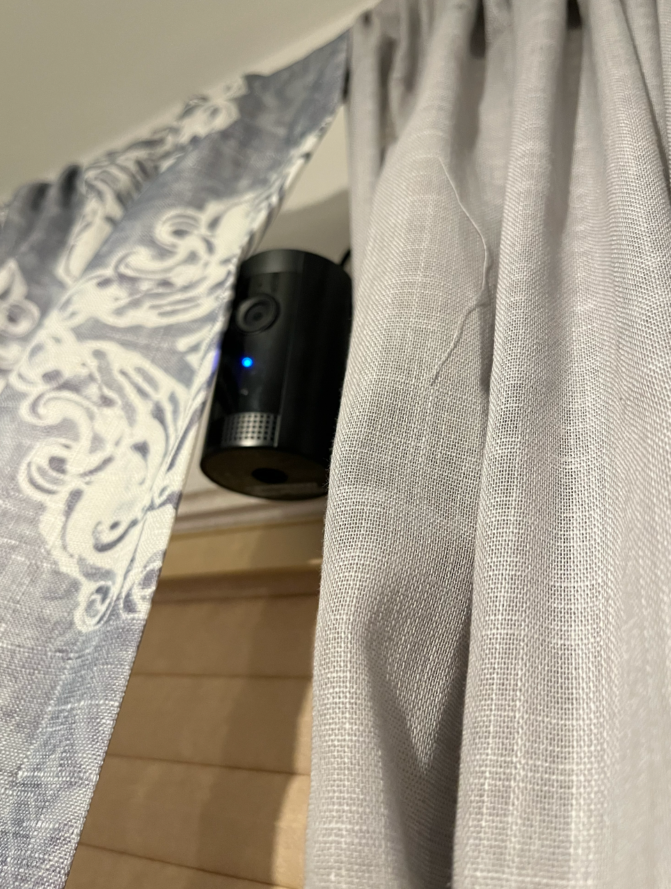 Casamento's friend was the first to arrive at the Airbnb and found an undisclosed camera "very conveniently placed" behind gray curtains.