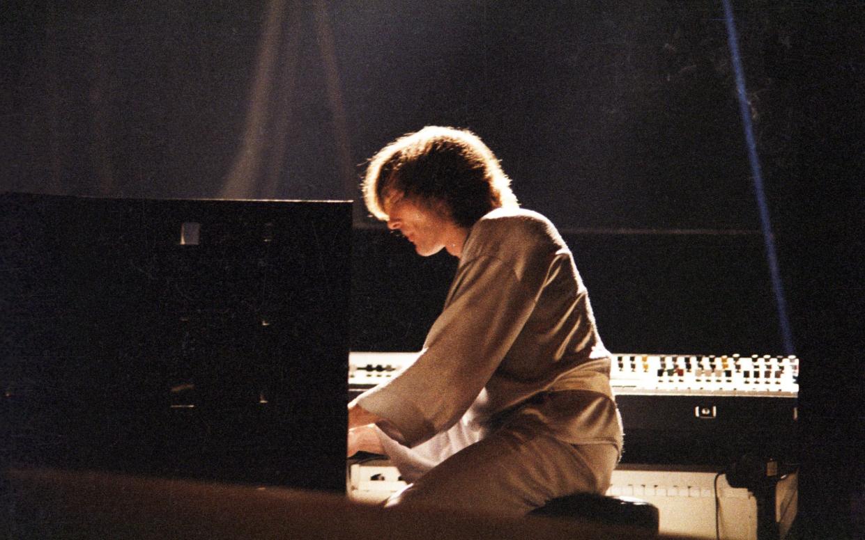 Tandy on stage at Wembley Arena with ELO in 1978