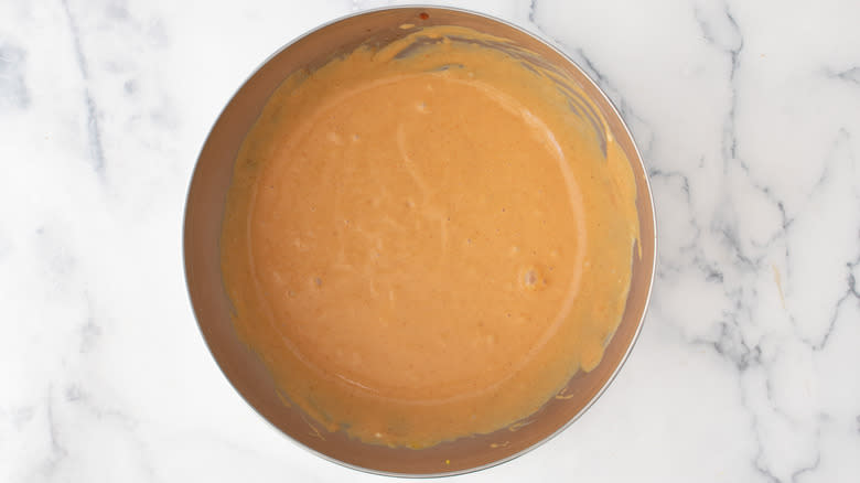 orange dip in bowl